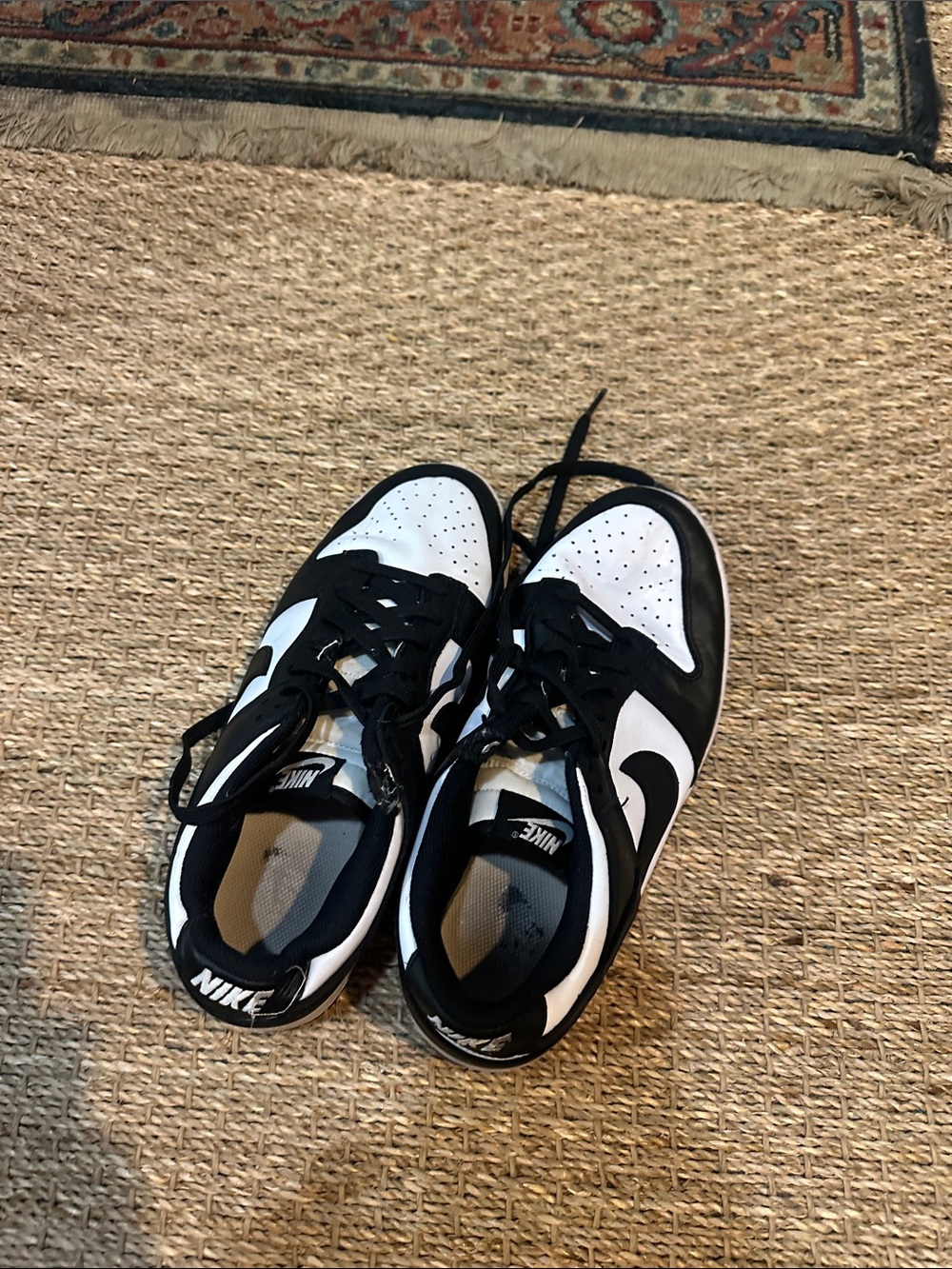 Nike Kids Black and White Low-Top Sneakers